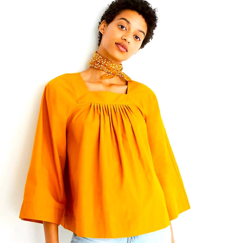 Madewell Square Neck Top size small peasant style top